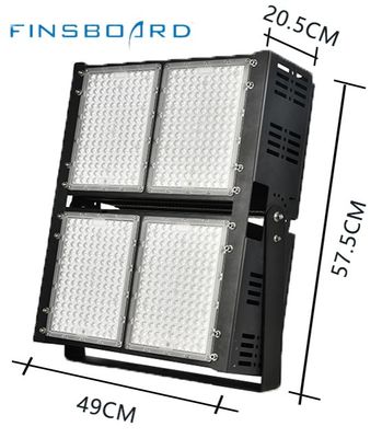 অনুজ্জ্বল LED স্টেডিয়াম আলো 6500w 45° লেন্সের কোণ