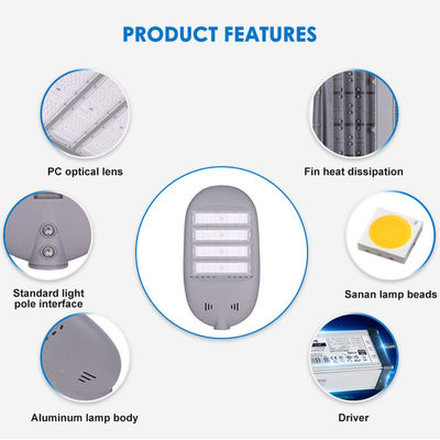 আধুনিক শহুরে আউটডোর এলইডি স্ট্রিট লাইট, ১০০W ১৫০W ২০০W উচ্চ দক্ষতা সম্পন্ন জলরোধী ডিজাইন