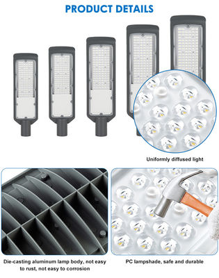 3000-6500K IP65 জলরোধী 50 - 200w LED রাস্তার আলো ডাই-কাস্টিং অ্যালুমিনিয়াম
