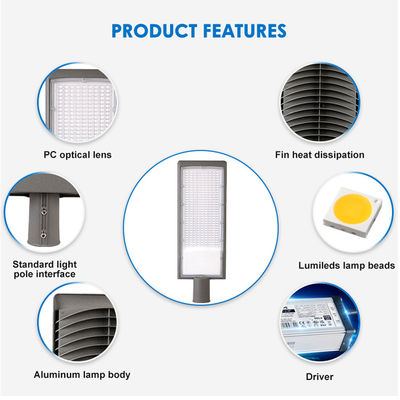 বহিরঙ্গন ব্যবহারের জন্য SMD2835 LED সহ IP66 জলরোধী ডাই-কাস্টিং অ্যালুমিনিয়াম LED স্ট্রিট লাইট