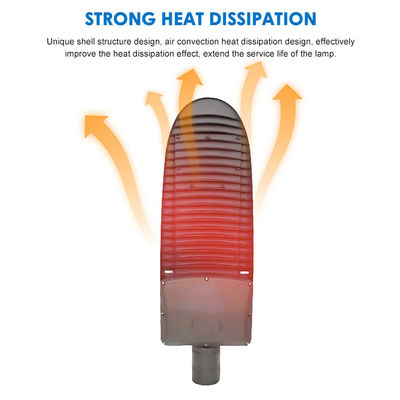 আইপি 66 ওয়াটারপ্রুফ এলইডি স্ট্রিট লাইট 3000-6500 কে রঙ তাপমাত্রা এবং উচ্চ লুমেন আউটপুট বহিরঙ্গন হাইওয়ে আলো জন্য