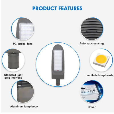 হাই লুমেনস 50W 100W 150W 200W বহিরঙ্গন স্থানগুলির জন্য LED স্ট্রিট লাইট