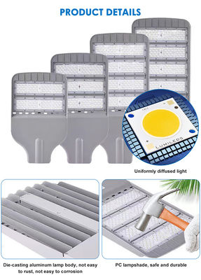 3000K/4000K/6000K OEM ODM IP65 ওয়াটারপ্রুফ এলইডি স্ট্রিট লাইট নিরাপদ এবং নির্ভরযোগ্য