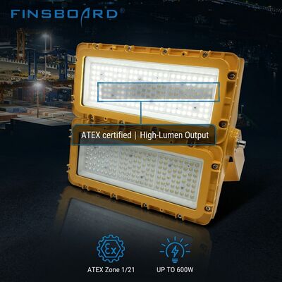 300W বিস্ফোরণ প্রমাণ LED ফ্লাড লাইট ATEX জোন 39000lm IP66 ডাই-কাস্ট অ্যালুমিনিয়াম আলো