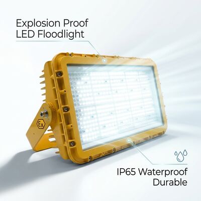 600W বিস্ফোরণ প্রমাণ LED ফ্লাড লাইট IECEx কমপ্যাক্ট হাই-ডেনসিটি মেরিন অফশোর 72000lm IP67 কপার-ফ্রি অ্যালুমিনিয়াম অ্যালয়