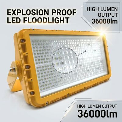 600W বিস্ফোরণ প্রতিরোধী LED বন্যা আলো IECEx জরুরী ব্যাটারি ব্যাকআপ 72000lm IP67 তামা মুক্ত অ্যালুমিনিয়াম সামুদ্রিক আলো