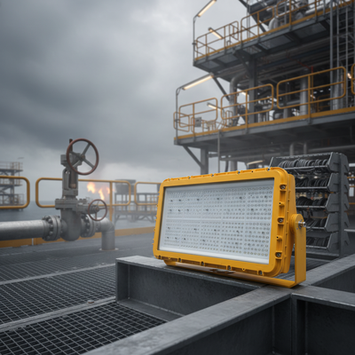600W High Power LED Explosion Proof Flood Light with ATEX Ex db mb IIB T6 Certification and 60° Beam Angle