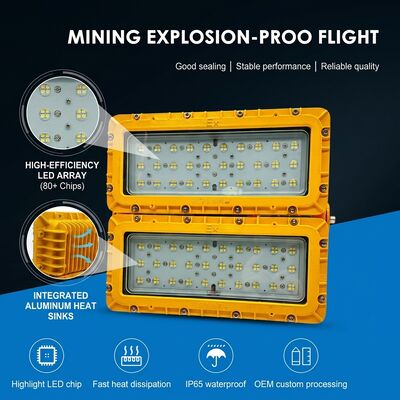 LUMILEDS LM-80 600W LED বিস্ফোরণ-প্রমাণ ফ্লাড লাইট ATEX Ex db mb IIb T6 72000LM IP65 বৃহৎ এলাকা বিপজ্জনক আলো