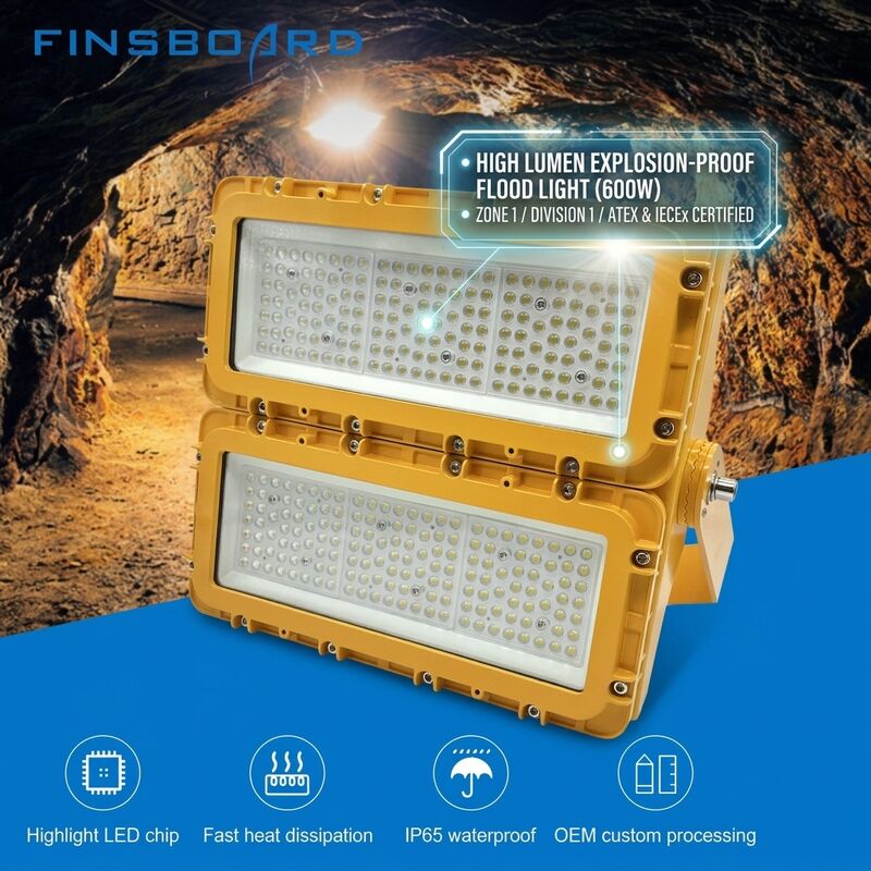300W বিস্ফোরণ প্রতিরোধী LED বন্যা আলো 36000lm IP67 তামা মুক্ত অ্যালুমিনিয়াম লবণ স্প্রে প্রতিরোধী