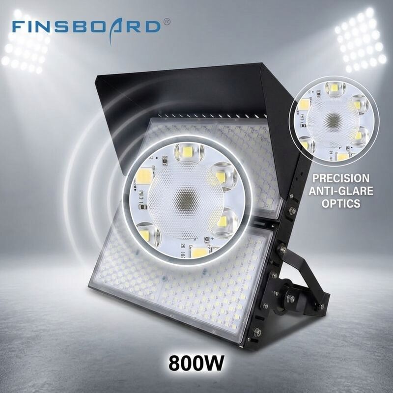 Wide Voltage AC100-270V LED Stadium Flood Light Aluminum for Football Field Arena
